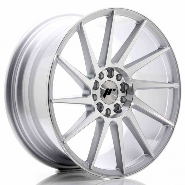 JR Wheels JR22 18x8,5 ET40 5x112/114 Stříbrná Leštěná Čelní Strana