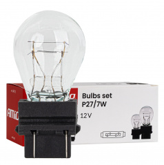 Halogenové žárovky P27/7W 12V 27/7W W2.5X16q 10ks. AMIO-04513
