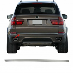 Nerez lišta spodní hrany 5. dveří Omtec BMW X5 2006-13 broušený