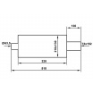 Koncový tlumič 73x152mm vstup 63,5mm