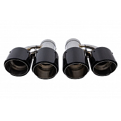 Koncovka tlumiče 101mmx2 vstup 70mm Carbon Gloss Sada
