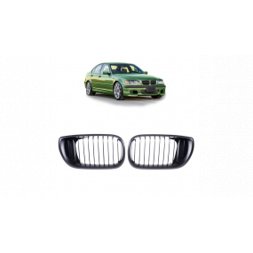 Mřížka BMW 3 E46 Facelift Compact jednotlivé lamely Matná černá