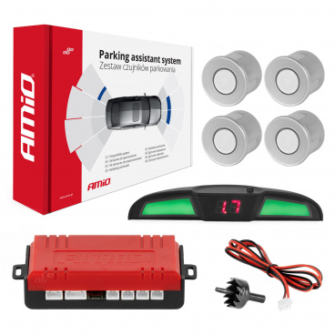 Sada parkovacích senzorů LED COB 4 stříbrné senzory