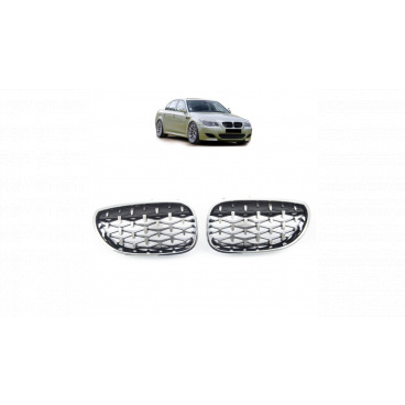 Gril BMW 5 E60 E61 Lesklá černá & Chrom