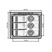 ALU Panel 12V / 24V (3 vodotěsné spínače s certifikátem IP68)