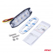 Výstražná plochá záblesková lampa 4 LED R65 R10 12-24V 