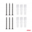 Magnetické lišty na nářadí 1x20cm 1x30,5cm 1x46cm sada AMIO-04263