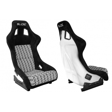 Sportovní skořepina SLIDE KS2 Premium Black & Logo Pattern Velur White Glitter