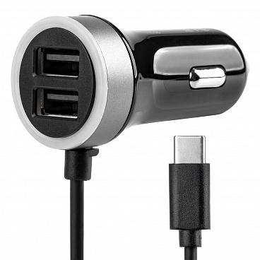 Automobilová nabíječka 12/24V USB typ C + 2xUSB 2.4A Automobilová nabíječka 12/24V USB typ C + 2xUSB 2.4A