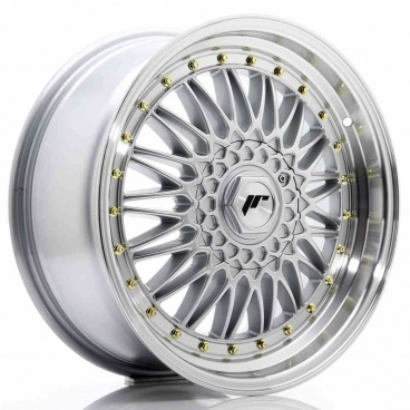 JR Wheels JR9 18x8 ET35 5x112/120 Stříbrné s leštěným límcem
