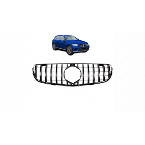 Mřížka Mercedes-Benz GLC X253 GLC C253 GT Lesklá černá Kamera