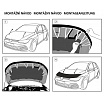 Převlek přední části kapoty černý VW Touareg 2002-10