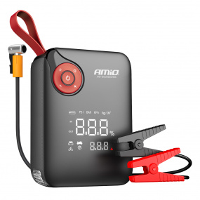 Startovací zařízení 4v1 booster powerbank kompresor LED svítilna 12V 7,2Ah 600A PRO AMIO-04675 Startovací zařízení 4v1 booster powerbank kompresor LED svítilna 12V 7,2Ah 600A PRO AMIO-04675