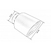 Koncovka tlumiče 101mm vstup 67mm Kartáčovaná