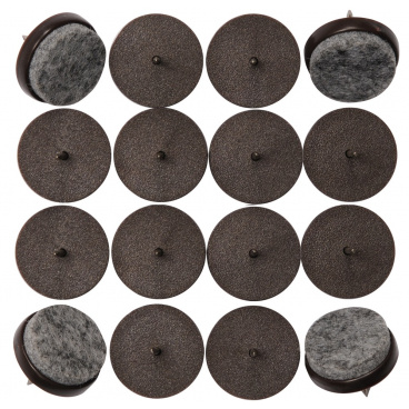 Podložka plastová s plstí na hřebíku 17mm,16ks