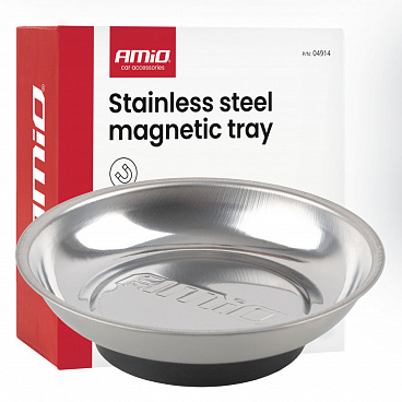 Magnetická miska z nerezové oceli 110 mm AMIO-04914 Magnetická miska z nerezové oceli 110 mm AMIO-04914