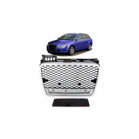 Gril Audi A4 B7 Stříbrný & Lesklý Černý Gril Audi A4 B7 Stříbrný & Lesklý Černý