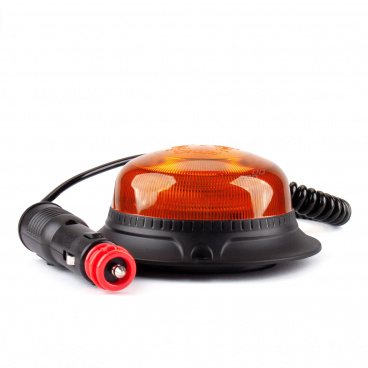 Výstražná blikající lampa mini maják 18 LED magnet nízký R65 R10 12V 24V W21m