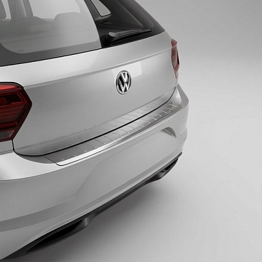 Nerez kryt hrany zadního nárazníku VW Polo VI htb 2017+ Nerez kryt hrany zadního nárazníku VW Polo VI htb 2017+