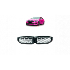 Gril BMW 3 G20 G21 Lesklá černá & Chrom