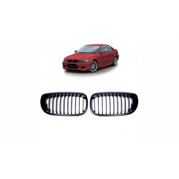 Mřížka BMW 3 E46 Facelift jednotlivé lamely Matná černá