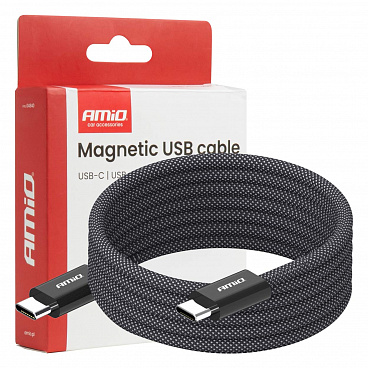 Magnetický USB kabel USB-C – USB-C 60W 100cm
