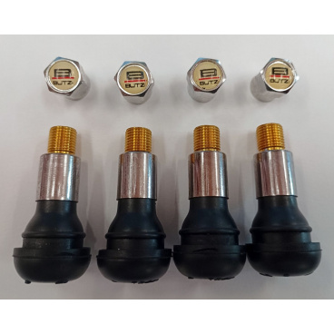 Ocelové kompletní ventilky Butzi v provedení chrom 4 ks