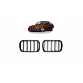 Gril BMW 3 E36 Compact jednotlivé žebro Matná černá