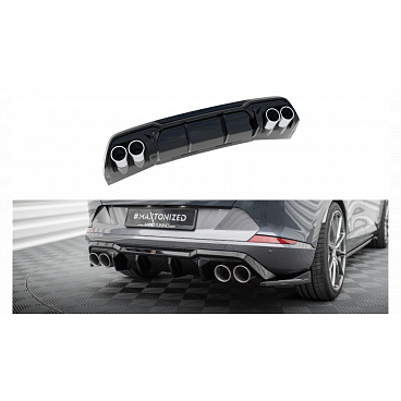 Nástavec Cupra Formentor Zadní nárazník v.3 + Atrapa výfuku Gloss Black Černá Nástavec Cupra Formentor Zadní nárazník v.3 + Atrapa výfuku Gloss Black Černá