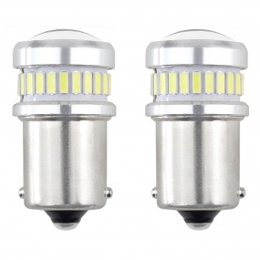 Led žárovka canbus bílá 24SMD + 3030 6SMD 1156 (R5W, R10W) P21 BÍLÉ 12V/24V