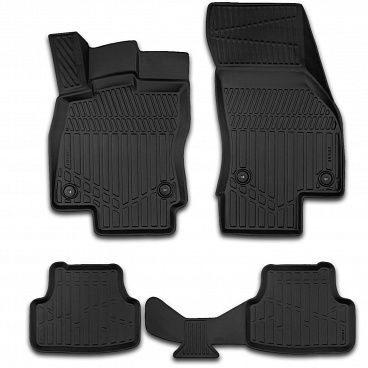 Gumový set 3D přesných autokoberců Škoda Karoq 2018+ včetně střední části Gumový set 3D přesných autokoberců Škoda Karoq 2018+ včetně střední části