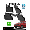 Gumový set 4D přesných autokoberců Škoda Kamiq včetně krytu zadní střední části