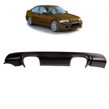 Difuzor BMW 3 E46 Zadní Matná Černá Difuzor BMW 3 E46 Zadní Matná Černá