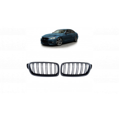 Mřížka BMW 3 F30 F31 dvojité žebrování Matná černá