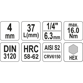 Nástavec 1/4" bit Imbus H4 Nástavec 1/4" bit Imbus H4
