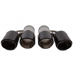 Koncovka tlumiče 89mmx2 vstup 76mm Carbon Gloss Sada