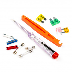 Pojistky sada pojistek + držák + zkoušečka 