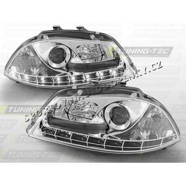 SEAT IBIZA 2002-08 PŘEDNÍ ČÍRÁ SVĚTLA DAYLIGHT LED CHROME SEAT IBIZA 2002-08 PŘEDNÍ ČÍRÁ SVĚTLA DAYLIGHT LED CHROME