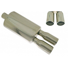 Sportovní výfuk TurboWorks 63/77 mm dual kulaté koncovky