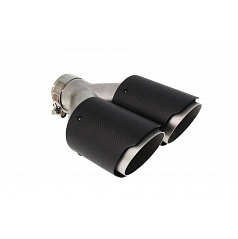 Koncovka tlumiče 101mmx2 vstup 65mm Carbon Matt Sada