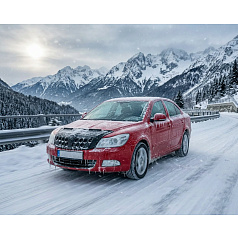 Převlek přední části kapoty černý Škoda Octavia II