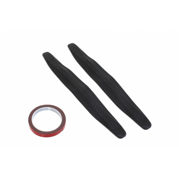Černý kryt nárazníku 400x53 mm 2 ks s lepidlem
