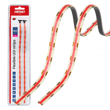 Růžové LED pásky COB do auta 2x30cm 12V AMIO-04570 Růžové LED pásky COB do auta 2x30cm 12V AMIO-04570