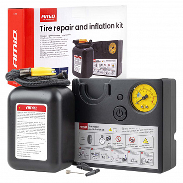 Sada na opravu pneumatik s kompresorem 19 mm 12 V AMIO-04929 Sada na opravu pneumatik s kompresorem 19 mm 12 V AMIO-04929