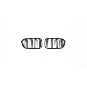 Gril BMW 1 F20 F21 Facelift dvojité žebrování Matná černá