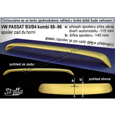 VOLKSWAGEN PASSAT B3 COMBI (88-93) spoiler zad. dveří horní