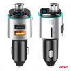 FM vysílač do auta 2×USB-A microSD 12V 24V AMIO-04654