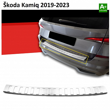 Nerez ochranný panel zadního nárazníku Škoda Kamiq 2019-23 Nerez ochranný panel zadního nárazníku Škoda Kamiq 2019-23