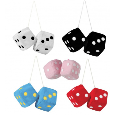 Plyšové kostky o průměru 9 a 6,5 cm Plyšové kostky o průměru 9 a 6,5 cm