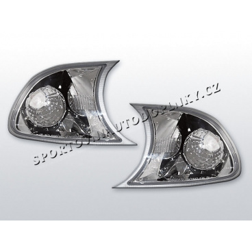 BMW E46 01-03 PŘEDNÍ BLINKRY CHROM - coupe / cabrio BMW E46 01-03 PŘEDNÍ BLINKRY CHROM - coupe / cabrio